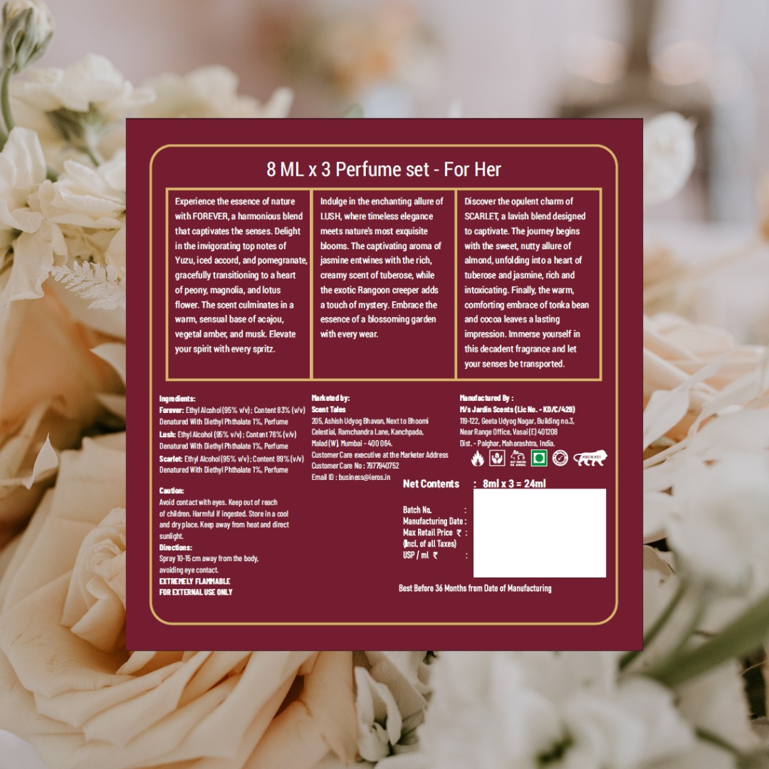 8ML x 3 perfumes for women combo